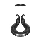 Forto F-24 Rechargeable Silicone Textured Vibrating Cockring Black
