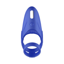 Forto F-48 Rechargeable Silicone Perineum Vibrating Double Cockring Blue