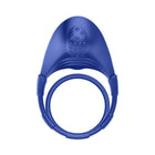Forto F-48 Rechargeable Silicone Perineum Vibrating Double Cockring Blue