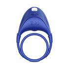 Forto F-48 Rechargeable Silicone Perineum Vibrating Double Cockring Blue