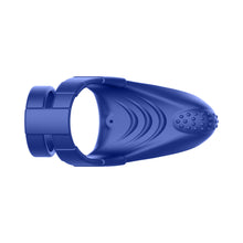 Forto F-48 Rechargeable Silicone Perineum Vibrating Double Cockring Blue