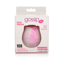 Curve Toys Gossip Cum Into Bloom Rechargeable Silicone Clitoral Stimulator Rose Dream Swirl