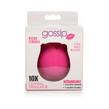 Curve Toys Gossip Cum Into Bloom Rechargeable Silicone Clitoral Stimulator Rose Crush Magenta