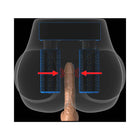PDX Elite Milk Me Silly Remote-Controlled Vibrating Rotating Dual-Entry Mega Masturbator Brown
