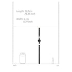 Ouch! Black & White Breathable Ball Gag With Bonded Leather Straps Black