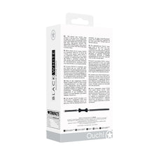 Ouch! Black & White Silicone Bone Gag With Adjustable Bonded Leather Straps Black