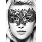 Ouch! Black & White Princess Lace Eye Mask Black