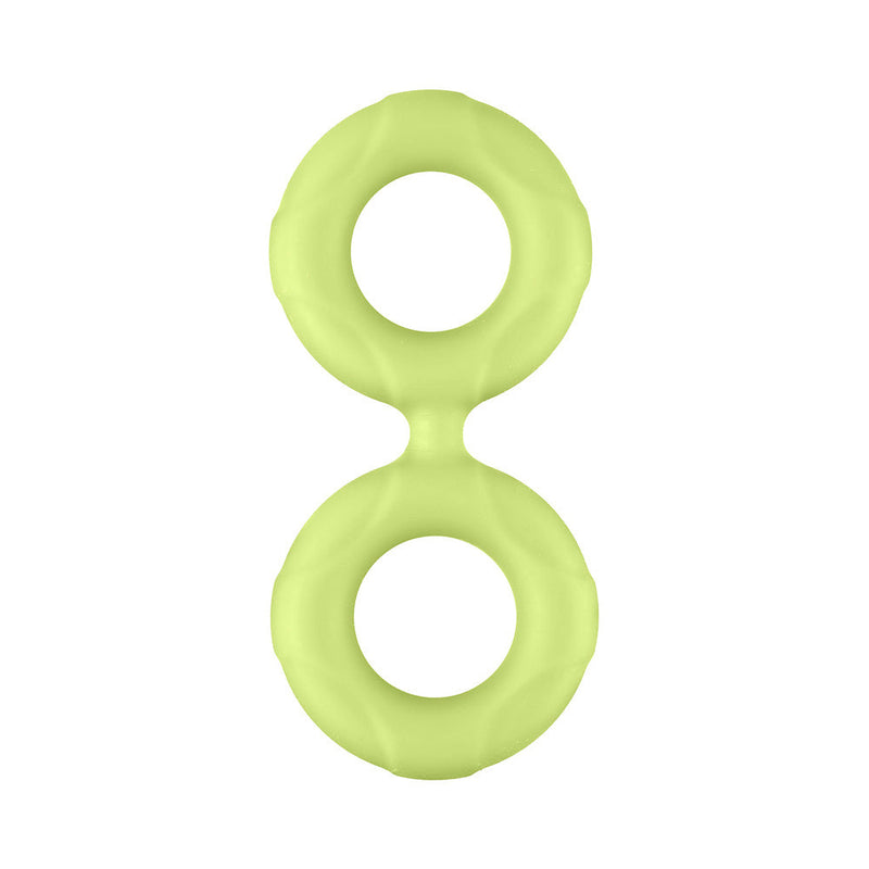 Forto F-81 Liquid Silicone Cock & Ball Double Ring Medium Glow