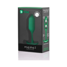 b-Vibe Snug Plug 2 Weighted Silicone Anal Plug Green