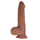 Realcocks Dual Layered Uncut Slider Fat Dick 9 in. Brown