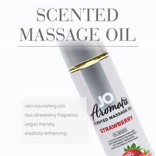 JO Aromatix Strawberry Scented Massage Oil 4 oz.