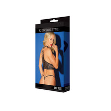 Black Label Harness with Adjustable Choker Black/Rose Gold OS Hanging