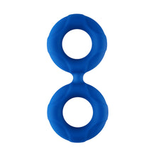 Forto F-81 Liquid Silicone Cock & Ball Double Ring Small Blue