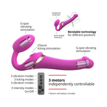Strap-On-Me Multi Orgasm Bendable Strapless Strap-On Fuchsia Medium