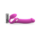 Strap-On-Me Rechargeable Remote-Controlled Multi Orgasm Bendable Strapless Strap-On Fuchsia XLarge