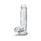 B Yours Diamond Gleam 7 in. Dildo with Balls Clear