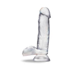 B Yours Diamond Gleam 7 in. Dildo with Balls Clear