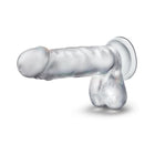 B Yours Diamond Gleam 7 in. Dildo with Balls Clear