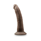 Dr. Skin Plus Realistic 7 in. Triple Density Posable Dildo Brown