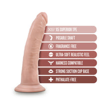 Dr. Skin Plus Realistic 7 in. Triple Density Posable Dildo Beige