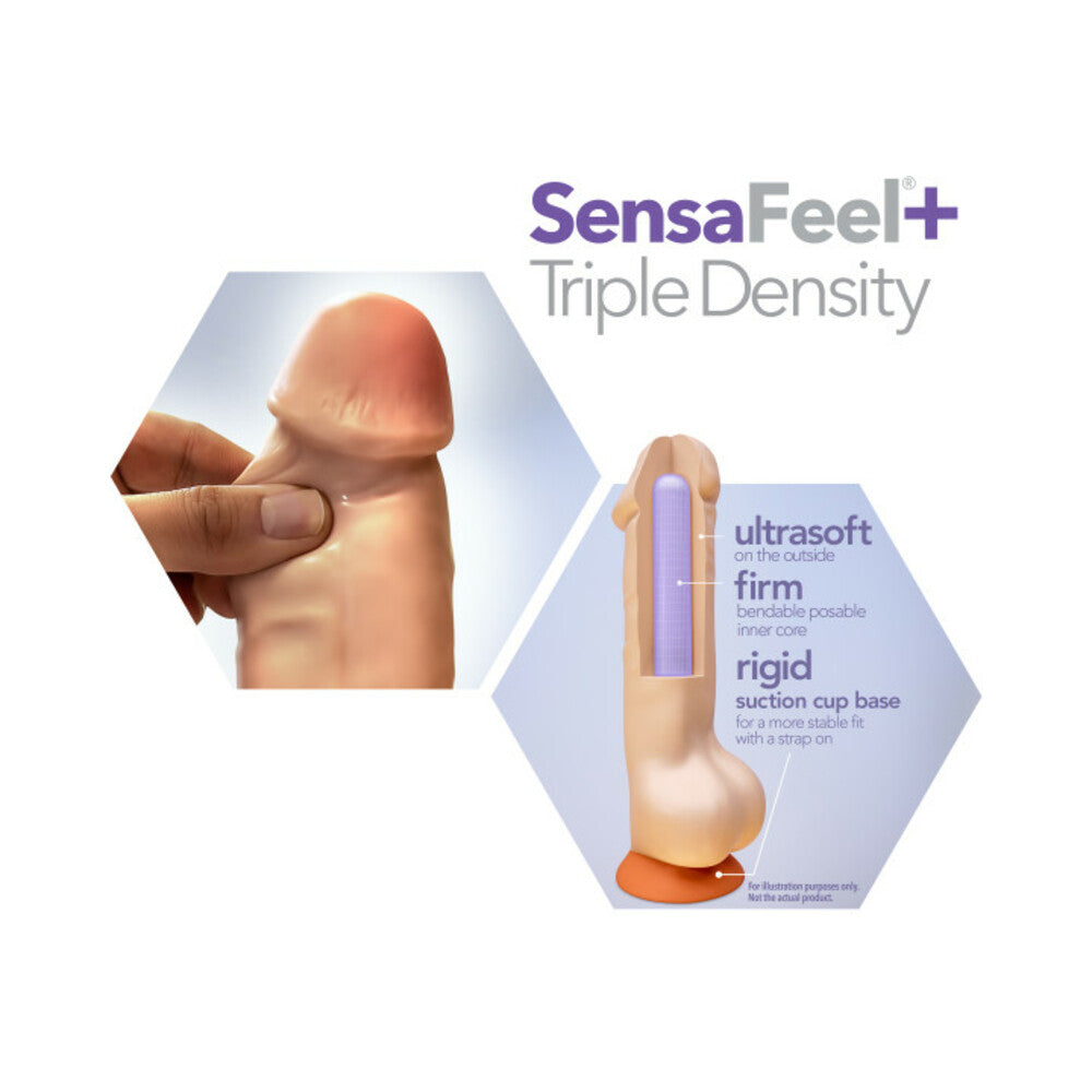 Dr. Skin Plus Realistic 7 in. Triple Density Posable Dildo Beige