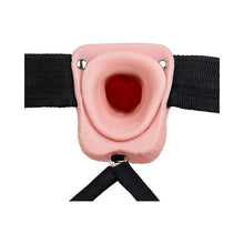 RealRock Realistic 7 in. Hollow Strap-On With Balls Beige