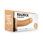 RealRock Realistic 6 in. Hollow Strap-On Tan