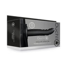 Ouch! Textured Curved 8 in. Hollow Strap-On Black