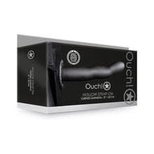 Ouch! Curved 8 in. Hollow Strap-On Gunmetal