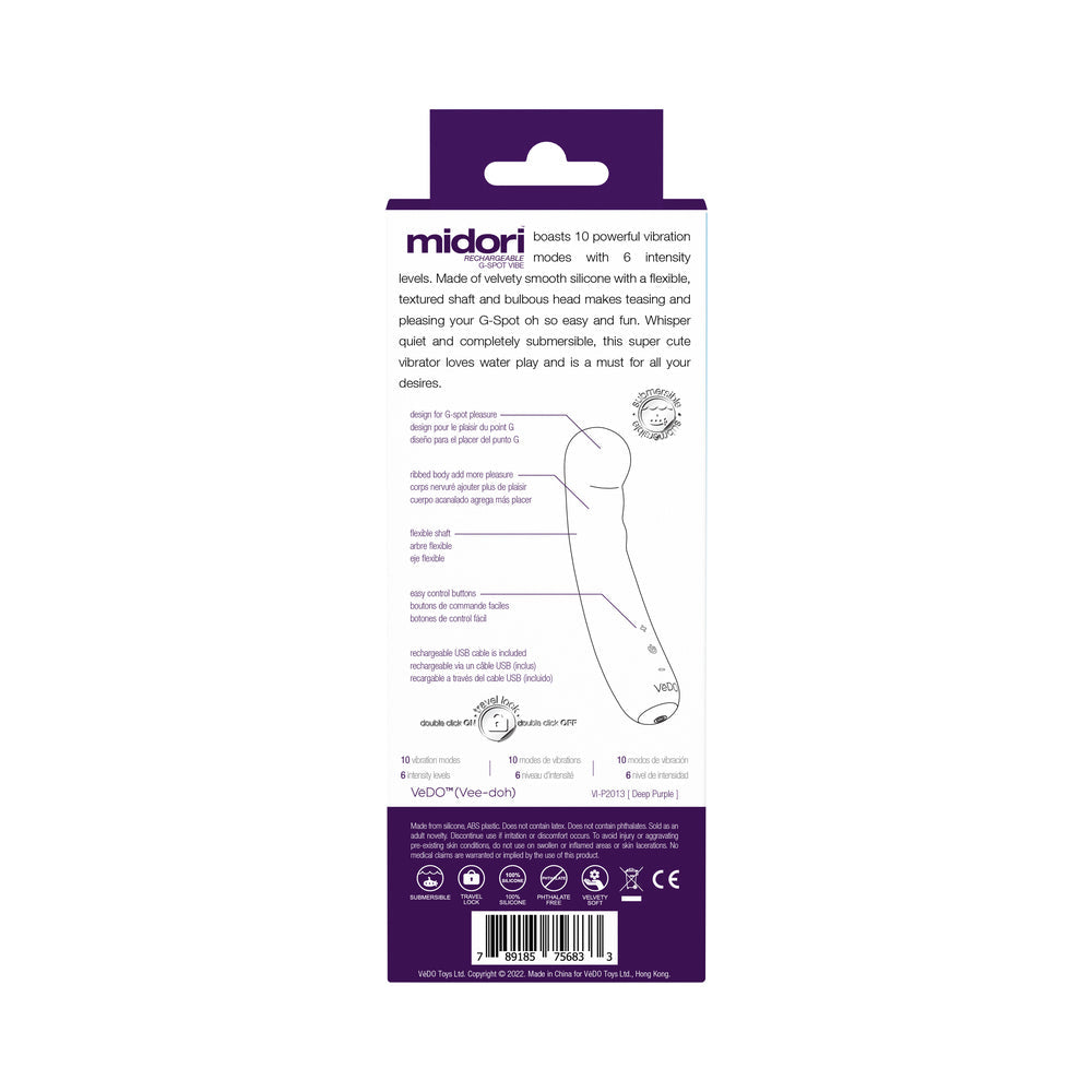 VeDO Midori Rechargeable G-Spot Vibe Deep Purple