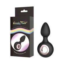 Gender Fluid Tremor Rechargeable Silicone Anal Rimmer Vibrating Plug Black