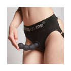 Strap-On-Me Hybrid Collection Silicone Dildo Plug Balls Black X-Large