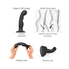 Strap-On-Me Dildo Plug P&G Black XLarge