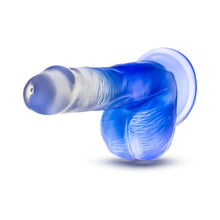 B Yours Stella Blue 6 in. Dildo with Balls Blue