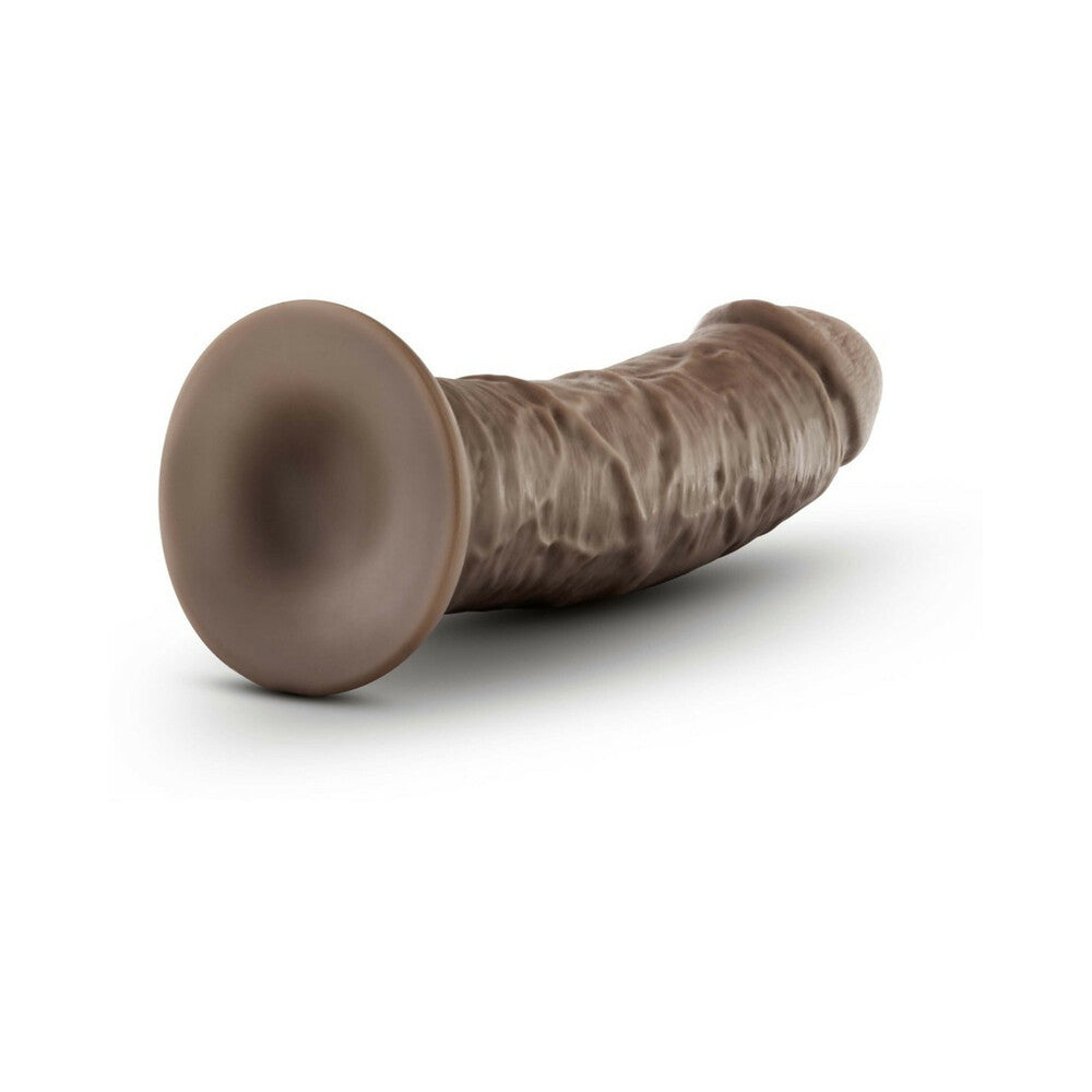 Dr. Skin Plus Thick 8 in. Triple Density Posable Dildo Brown