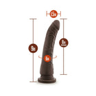 Dr. Skin Plus Realistic 9 in. Triple Density Posable Dildo Brown
