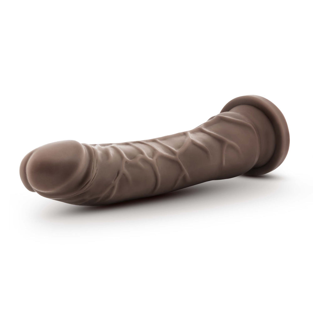 Dr. Skin Plus Realistic 9 in. Triple Density Posable Dildo Brown