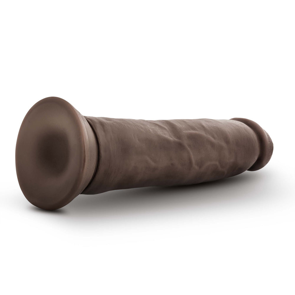 Dr. Skin Plus Thick 9 in. Triple Density Posable Dildo Brown