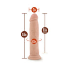 Dr. Skin Plus Thick 9 in. Triple Density Posable Dildo Beige