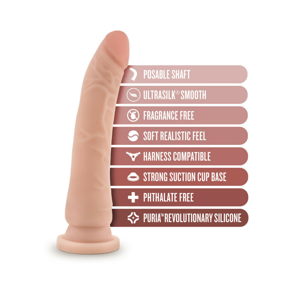 Dr. Skin Silicone Dr. Noah Realistic 8 in. Dildo Beige