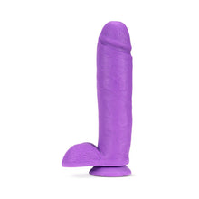 Neo 11 in. Dual Density Dildo with Balls Neon Purple