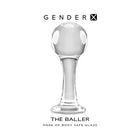 Gender X The Baller Round Glass Anal Plug Clear