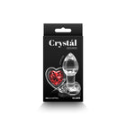 Crystal Desires Red Heart Gem Glass Plug Small