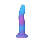 Addiction Rave Bendable 8 in. Silicone Dildo Glow in the Dark Blue Purple
