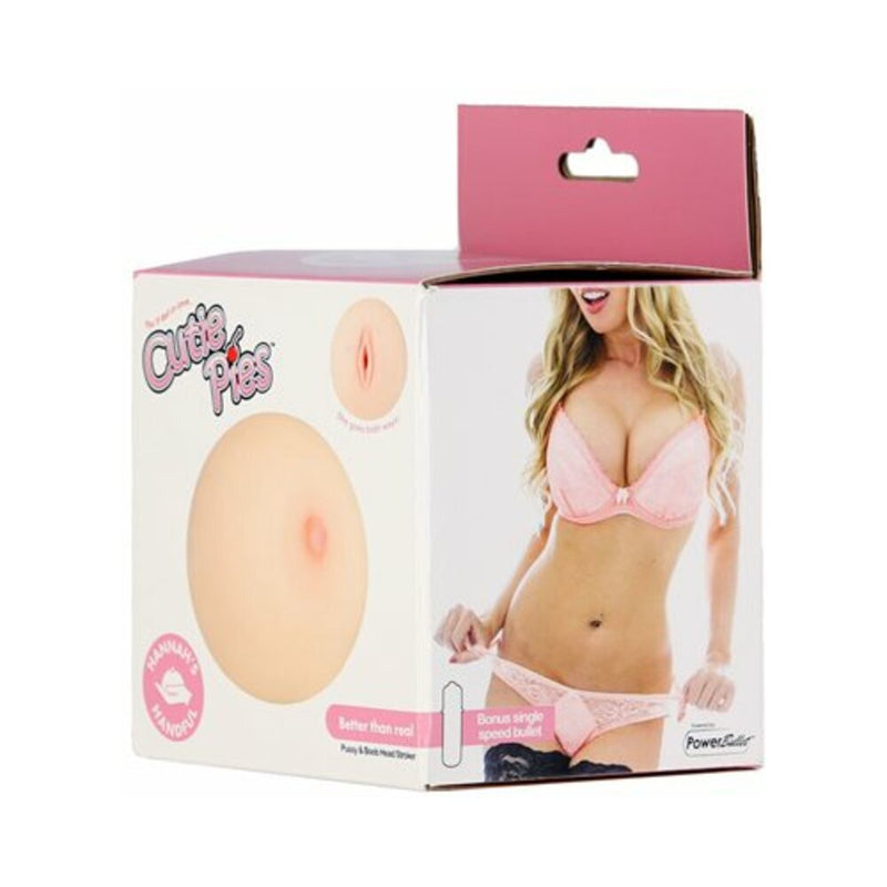 CutiePies Hannah''s Handful Boobie Stroker Beige
