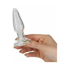 Pillow Talk Fancy Glass Anal Plug with Glitter and Gem Base