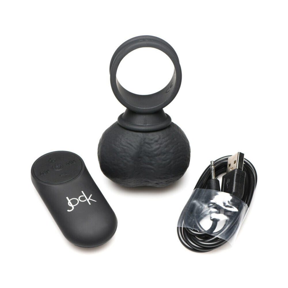 Jock 28X Vibrating Silicone Balls with Remote Control XL Black