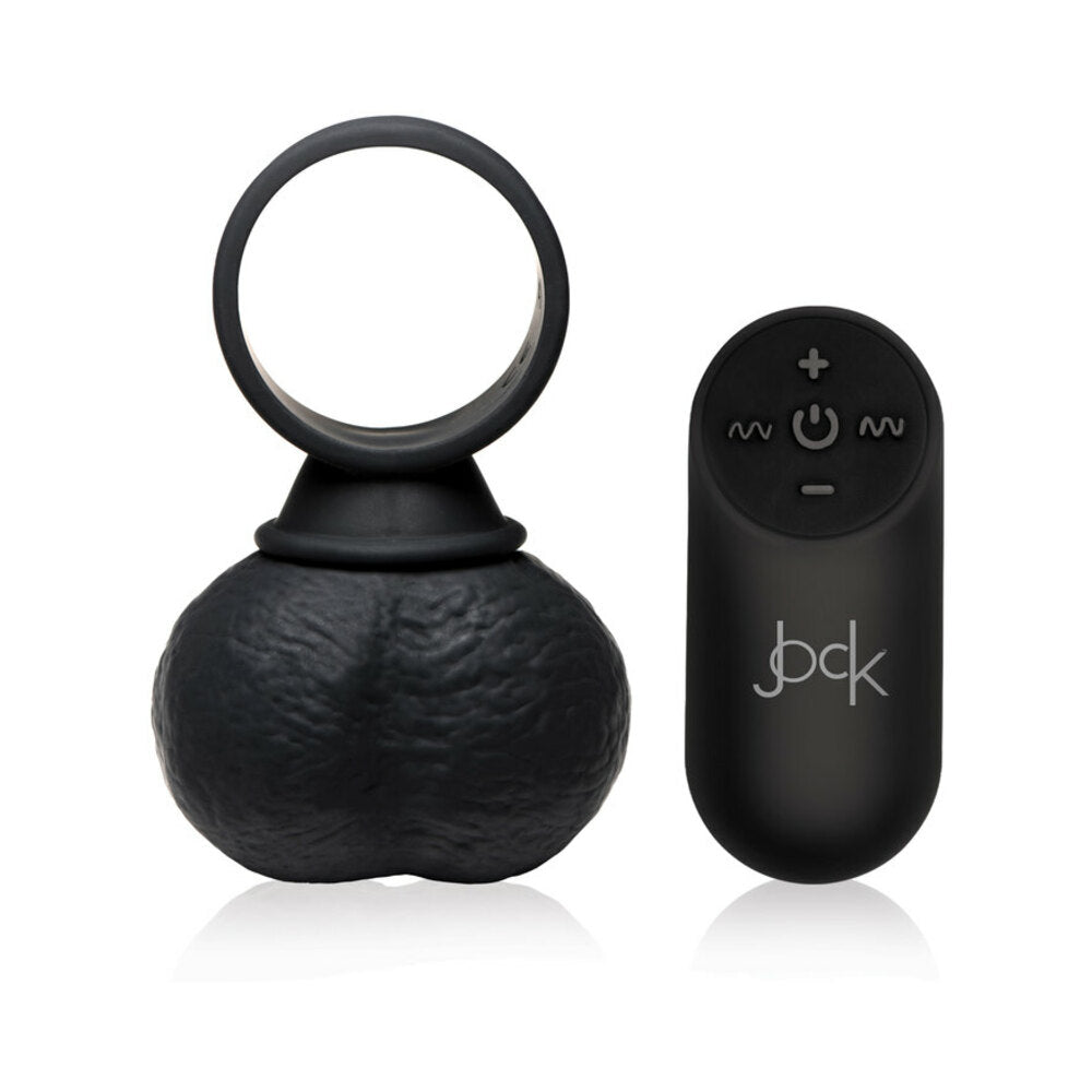 Jock 28X Vibrating Silicone Balls with Remote Control XL Black