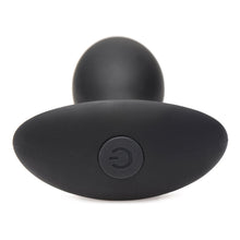 Curve Toys Rooster Rumbler Vibrating Silicone Anal Plug Medium Black