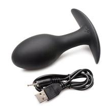 Curve Toys Rooster Rumbler Vibrating Silicone Anal Plug Large Black
